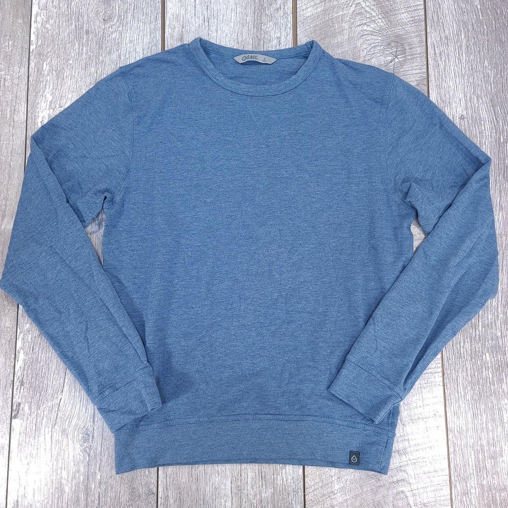 Tasc Performance Sweatshirt Men S Blue Organic Cotton Bamboo Crewneck